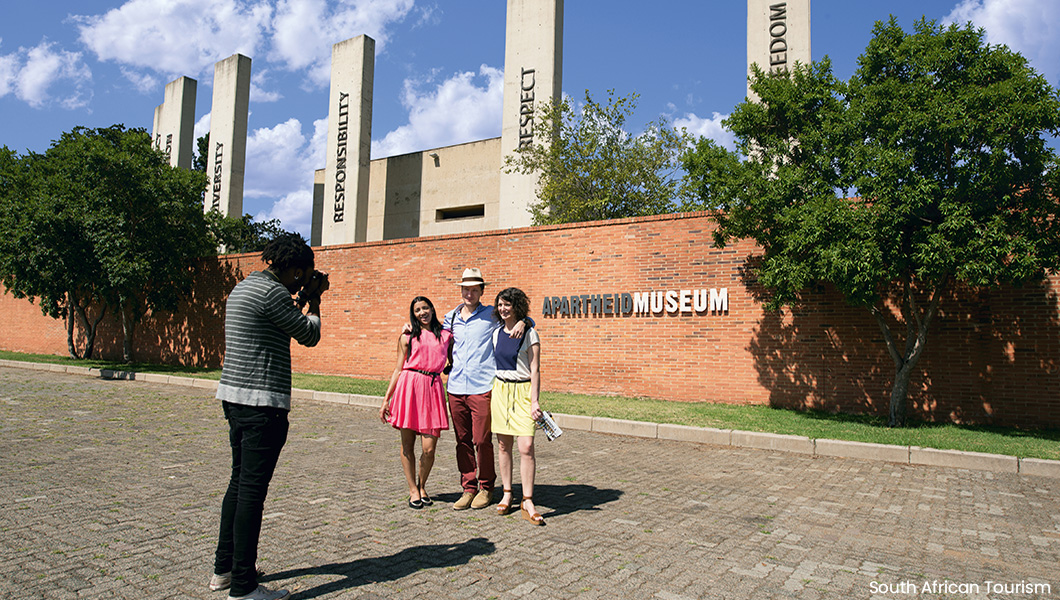 Outside the Apartheid Museum, South Africa