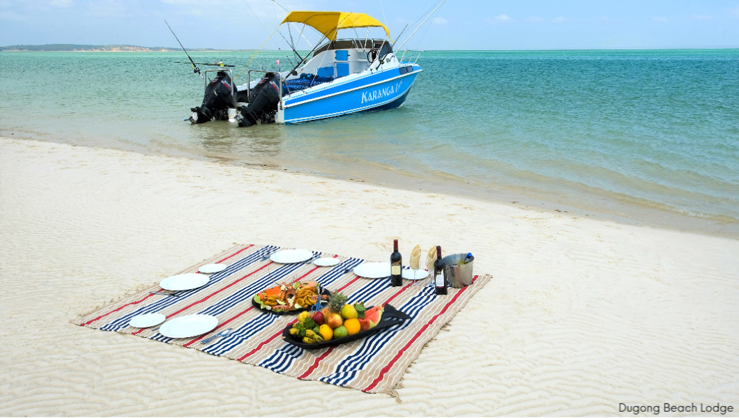 Picnic on the beach in Mozambique