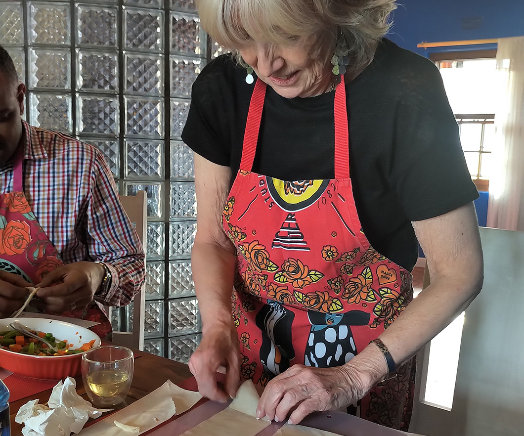 Making samosas