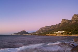 Twelve Apostles Hotel and Mountain Range