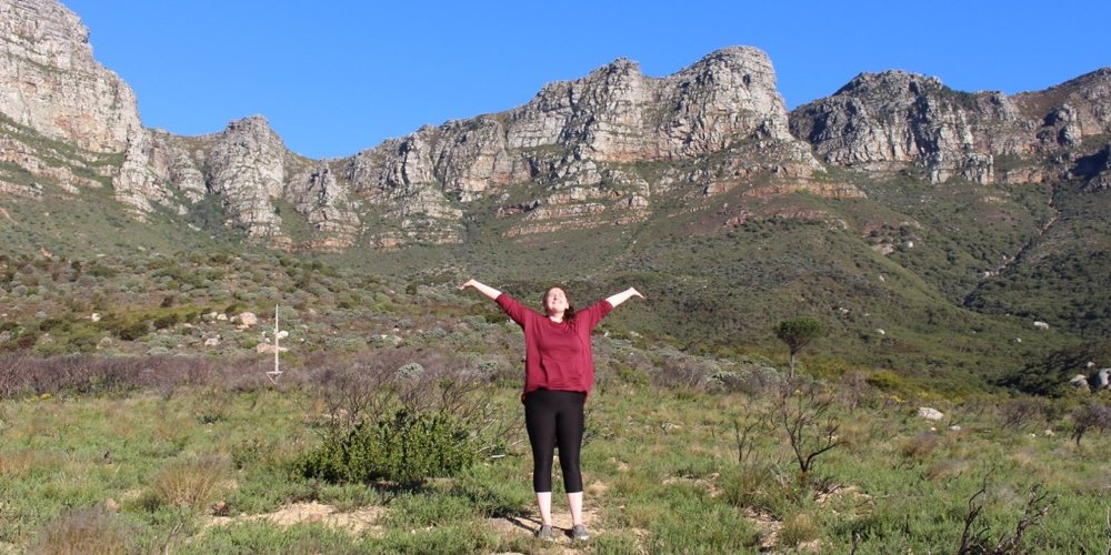 Mary Ellen at the Twelve Apostles Mountain Range