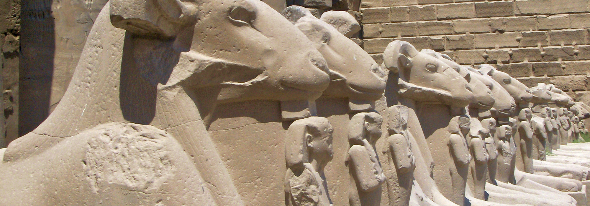 Goat Sphinxes at Karnak Temple