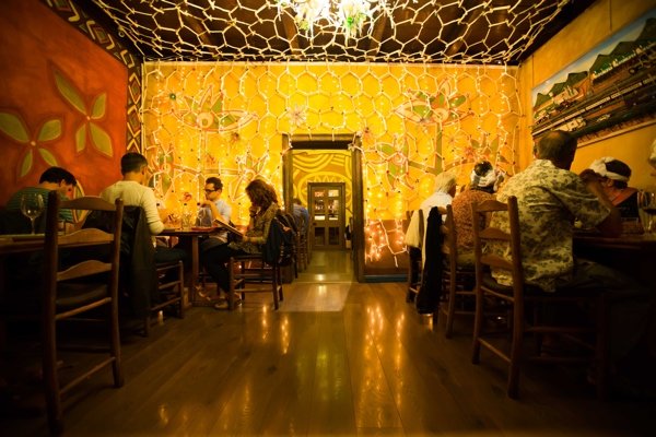 The dining room at the Africa Cafe