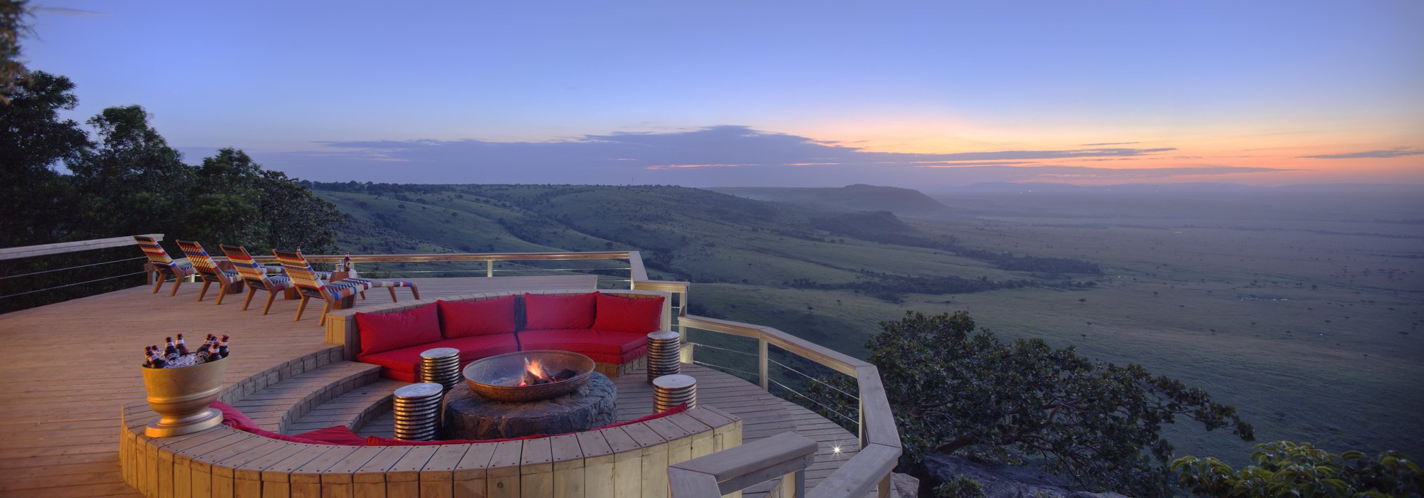 A sunset over the Maasai Mara in Kenya