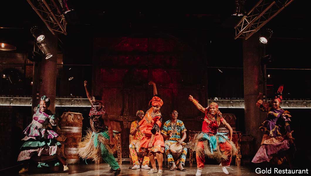 Dancers Performing at Gold Restaurant