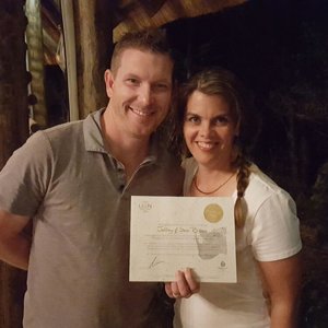 Lion World Travel Guests with Rhino Certificates