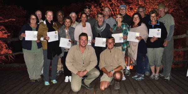 Lion World Travel Guests with Rhino Certificates