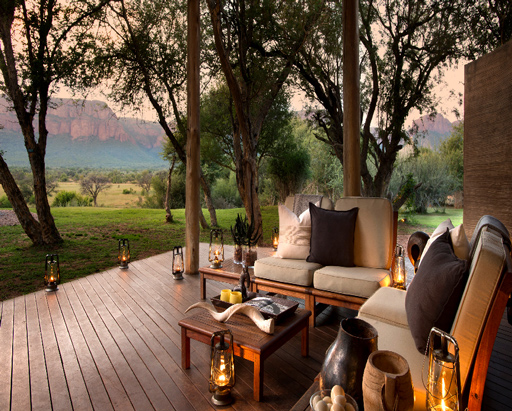 View of mountains at Marataba Safari Lodge.