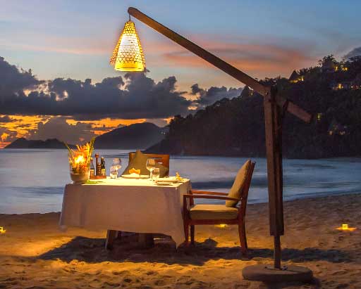Anantara Maia Resort and Spa Romantic Dinner