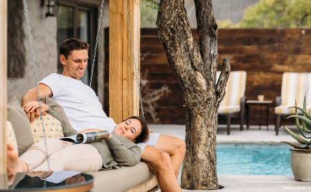 Simbambili daybed in South Africa.