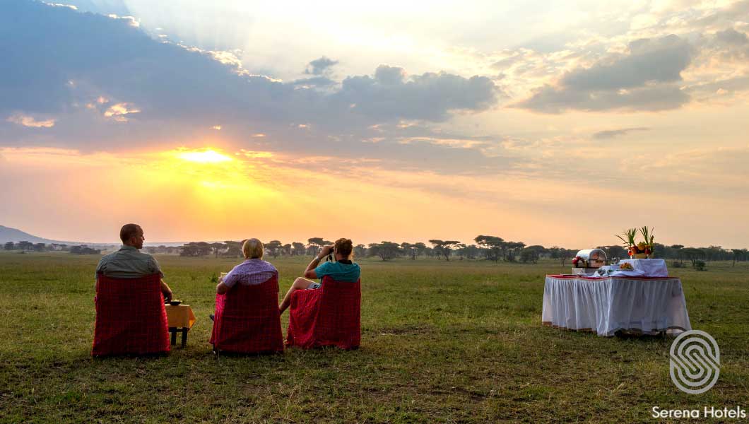 Sundowners at Serengeti Serena Lodge