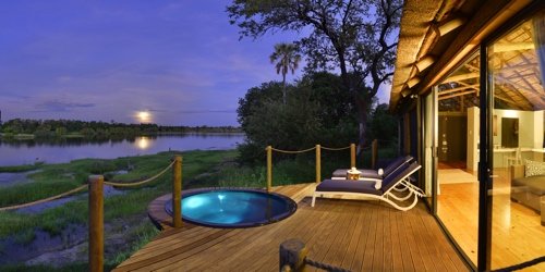 Sunset at Victoria Falls River Lodge