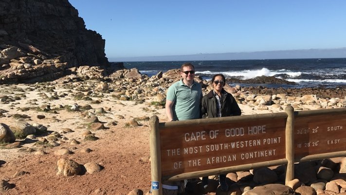 Susie and Dan at the Cape of Good Hope