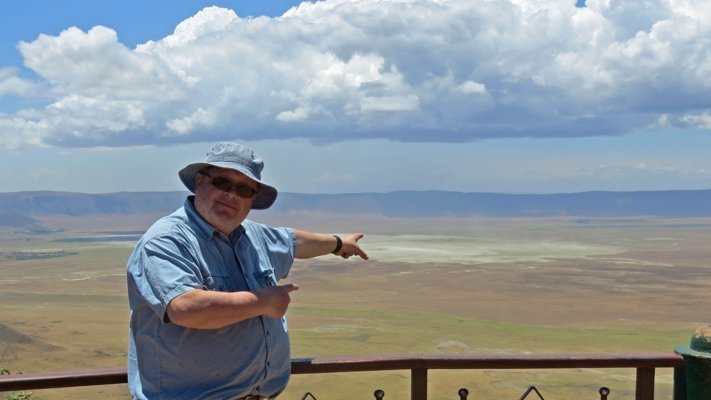 Rick Greening at Ngorongoro Crater