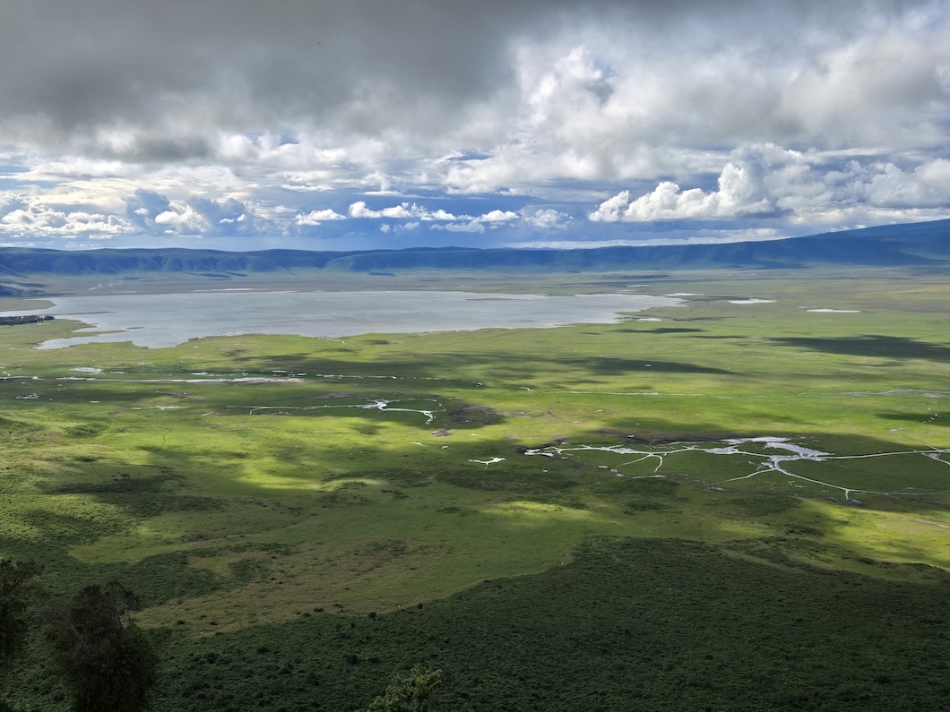 A view of the Ngorongoro crater in Tanzania.