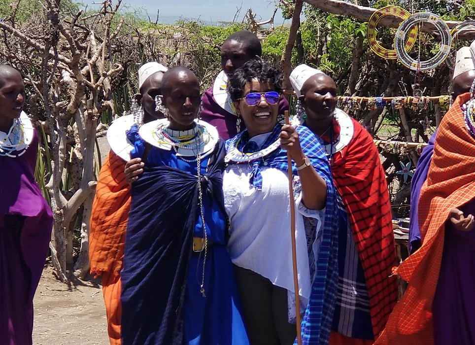 Jean Kadenhe with Maasai women