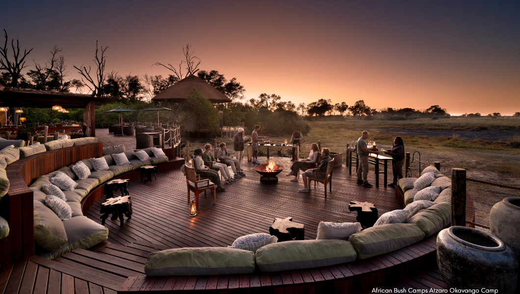 sundowners at the African Bush Camps Atzaro Okavango Camp 