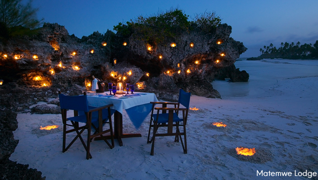 Romantic Beach Dinner at Matemwe Lodge