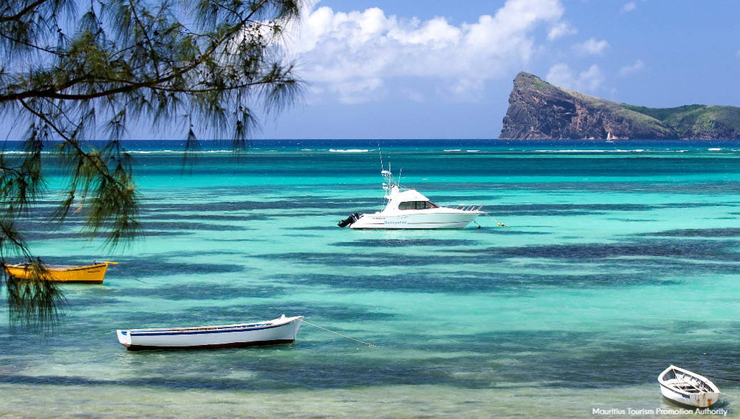Boat and Beach in Mauritius