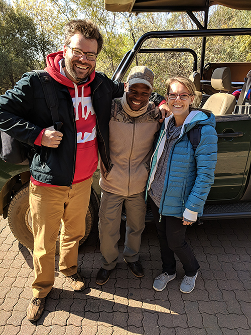 Amanda and Pat on safari in South Africa