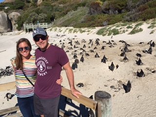 Halle and Scott with Penguins