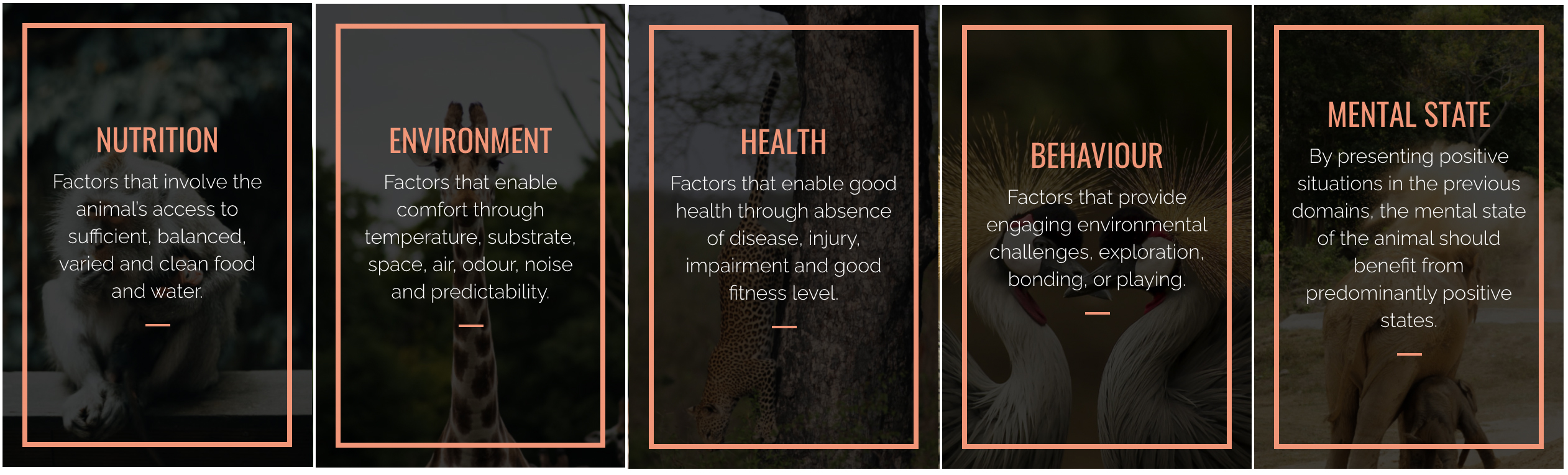 Five Domains of Animal Welfare Five Domains of Animal Welfare